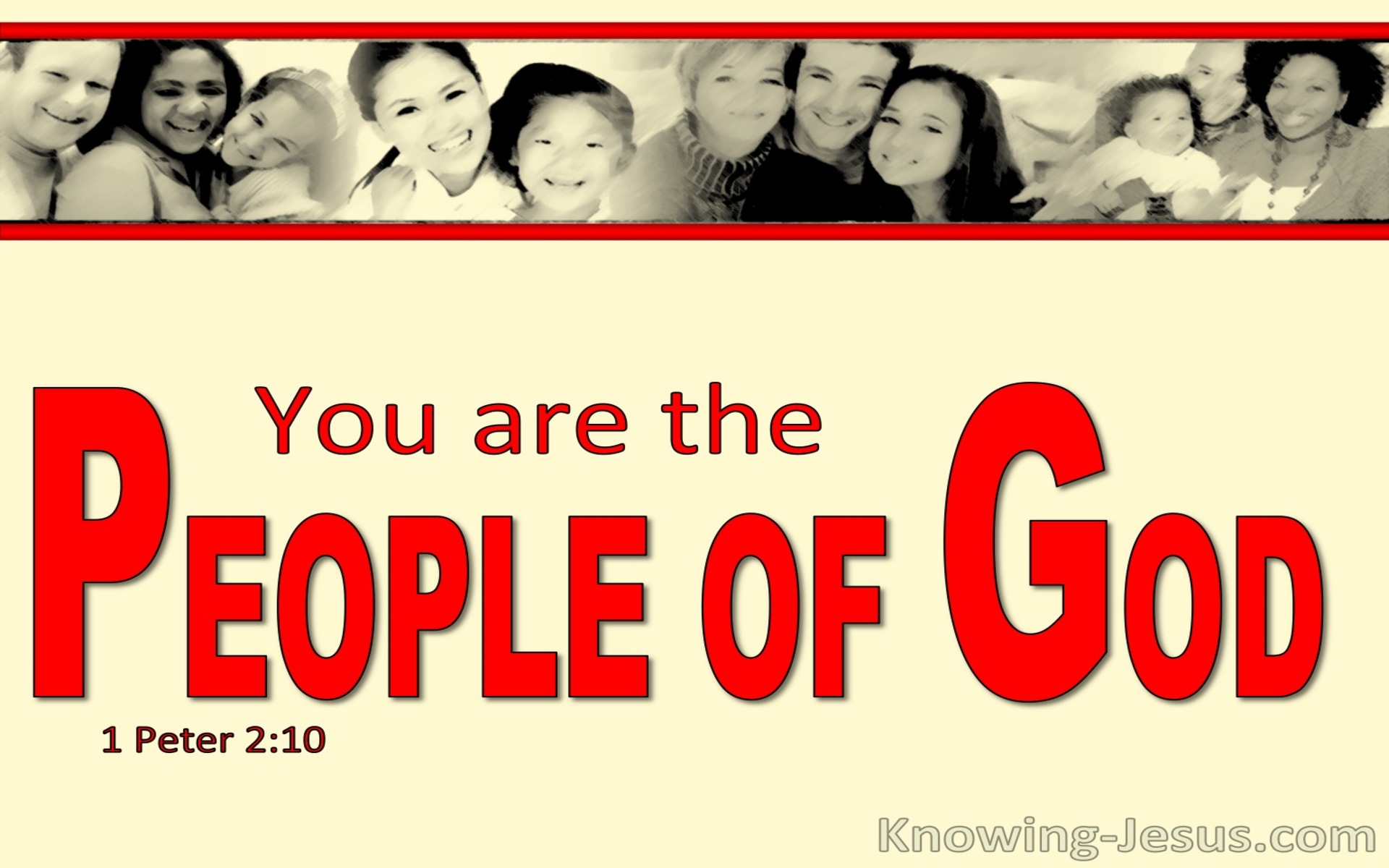 1 Peter 2:10 You Are The People Of God (red)